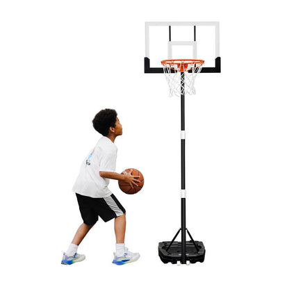 Seray Kids Basketball Hoop, 3.2 to 7.2FT Adjustable Height, Swimming Pool Basketball Hoop Outdoor 28in Backboard for Kids/Adults Indoor Outdoor