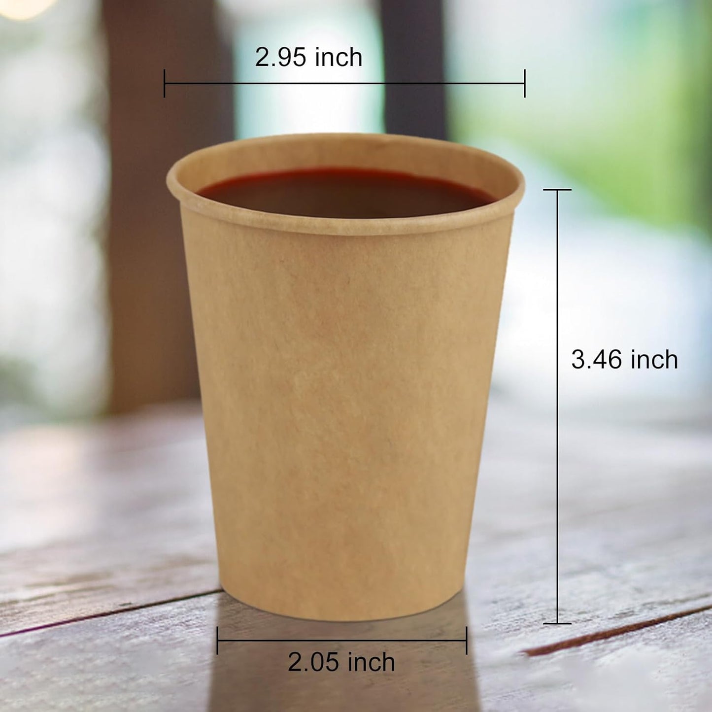 【100 Pack 8 oz】Kraft Paper Cups, Paper Coffee Cups 8 Oz Paper Cups Hot Cups Disposable Coffee Cups Compostable Cups Water Caps 8 Oz Paper Cups 8 Oz Paper Coffee Cups Paper Cups Paper Coffee Cups 8 Oz