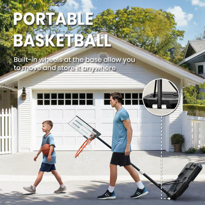 Seray Kids Basketball Hoop, 3.2 to 7.2FT Adjustable Height, Swimming Pool Basketball Hoop Outdoor 28in Backboard for Kids/Adults Indoor Outdoor