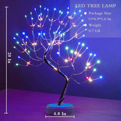 Room Decor, 20" 108 LED Tabletop Bonsai Tree Light, DIY Artificial Tree Lamp, Battery/USB Operated, Aesthetic Lamps for Living Room Bedroom Christmas Home Gifts House Decor (Warm White)