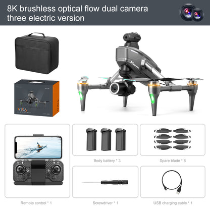 ❄🎄New Year's Special 2025⛄🔔 Drone with 8K camera for adults, v196 rc quadcopter with auto return, follow me, brushless motor, circular flight, waypoint, altitude hold, headless mode, 28 minutes long flight time!!