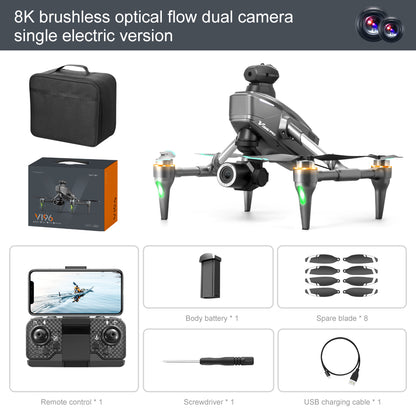 ❄🎄New Year's Special 2025⛄🔔 Drone with 8K camera for adults, v196 rc quadcopter with auto return, follow me, brushless motor, circular flight, waypoint, altitude hold, headless mode, 28 minutes long flight time!!